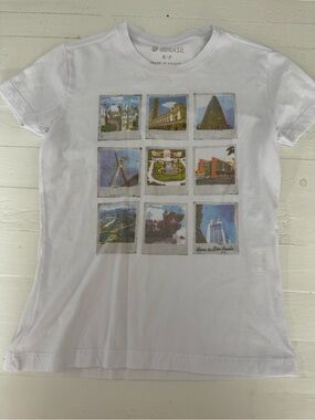 Brasil White Graphic Crewneck Tee